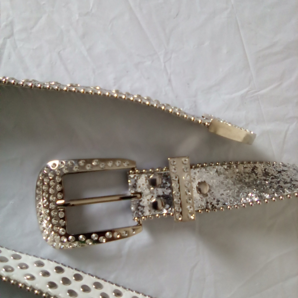 Sparkling Silver Belt 40" - Picture 8 of 8